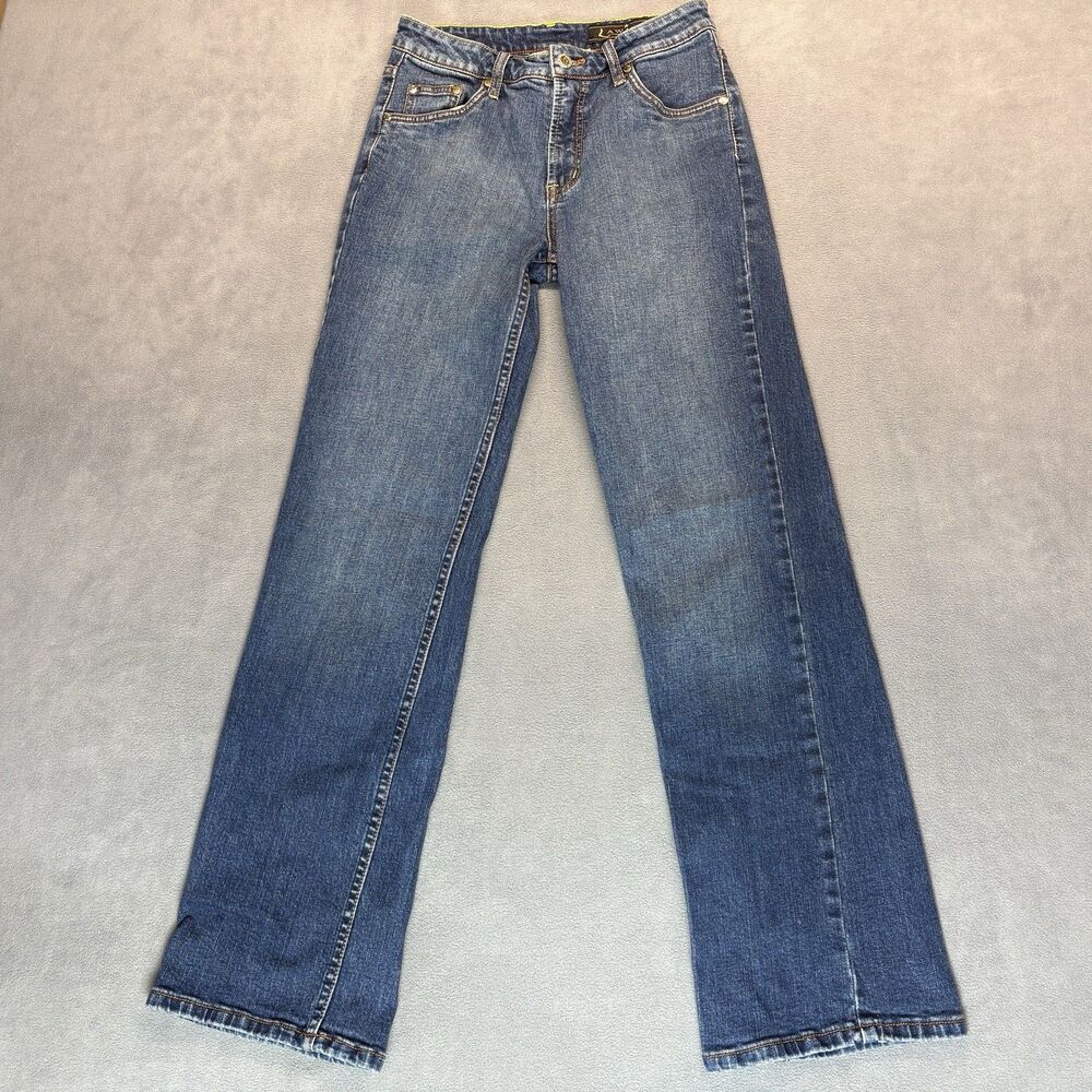 Lawman Womens Jeans Size 3/4 Blue Straight Leg Mid Rise Stretch Denim 26x30